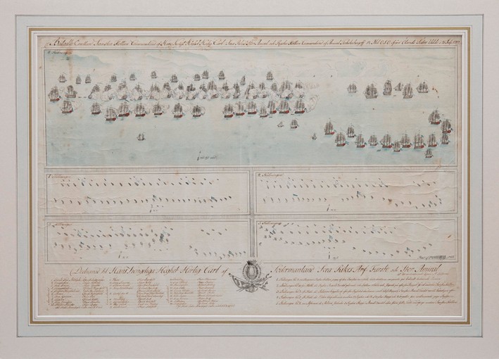 The naval Battle of Öland on 26 July 1789 od Unbekannter Künstler