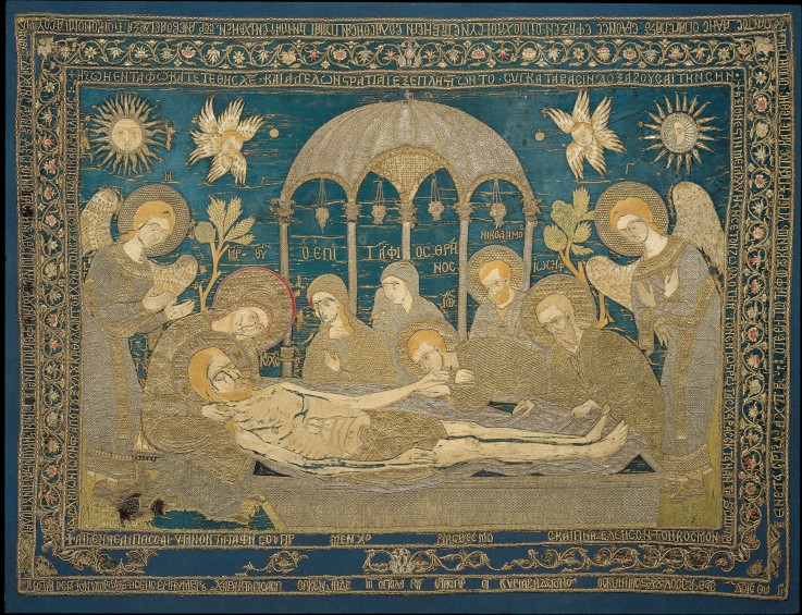 The Entombment (Altar embroidery) od Unbekannter Künstler