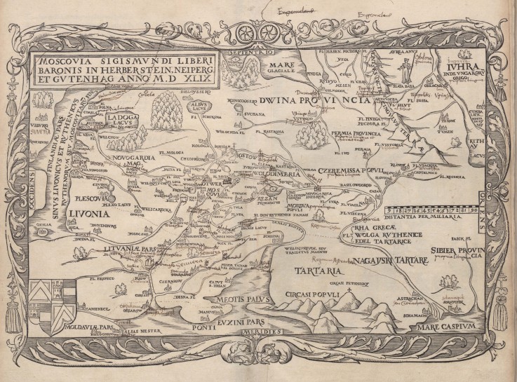 Map of Russia (From: Rerum Moscoviticarum commentarii..) od Unbekannter Künstler