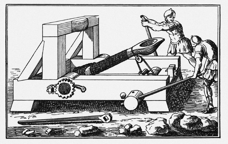 Archimedes Siege Catapult. From The Histories by Polybius od Unbekannter Künstler