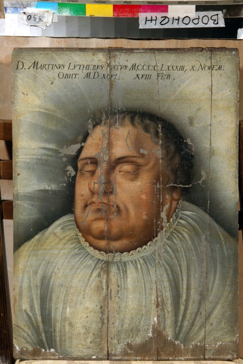 Martin Luther on his deathbed od Unbekannter Künstler