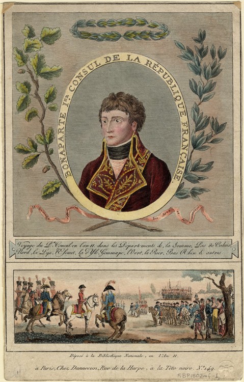 Napoleon Bonaparte as First Consul of France od Unbekannter Künstler