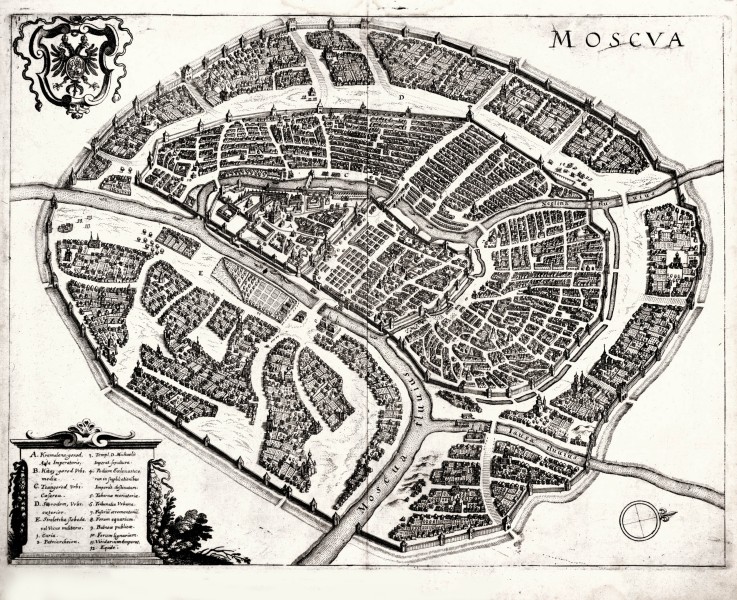 Map of Moscow od Unbekannter Künstler