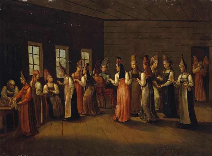 Eve-of-the-wedding party in a Merchant's House od Unbekannter Künstler