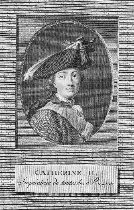 Portrait of Empress Catherine II (1729-1796) od Unbekannter Künstler