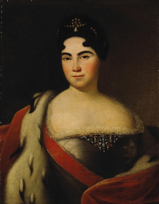 Portrait of Empress Catherine I. (1684-1727) od Unbekannter Künstler