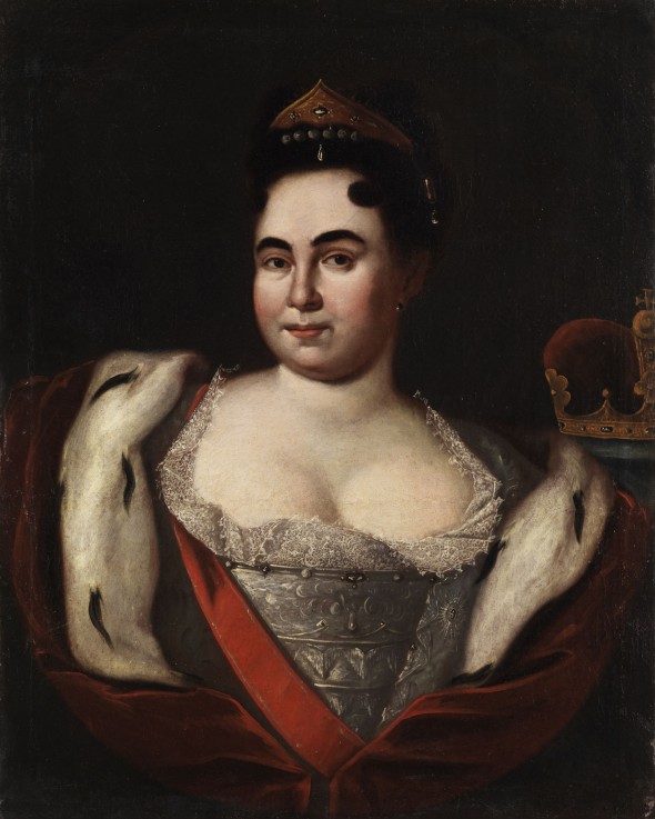 Portrait of Empress Catherine I. (1684-1727) od Unbekannter Künstler