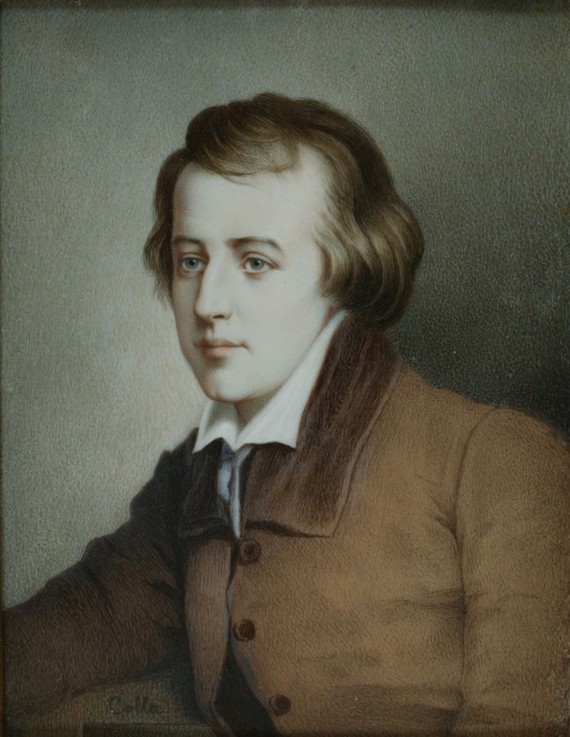Portrait of the poet Heinrich Heine (1797-1856) od Unbekannter Künstler