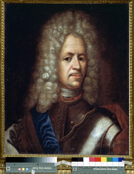 Portrait of Alexander Danilovich Menshikov, Generalissimo, Prince of the Holy Roman Empire and Duke  od Unbekannter Künstler
