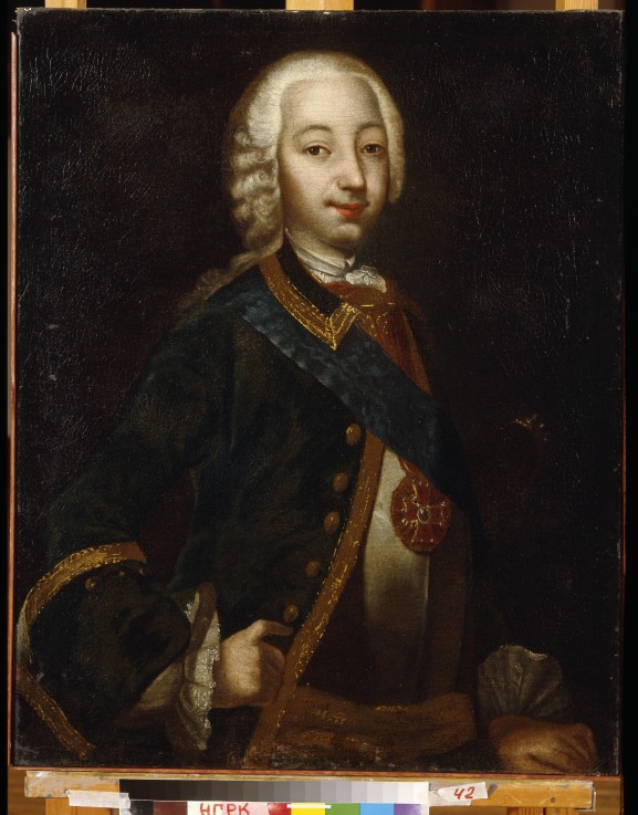 Portrait of the Tsar Peter III of Russia (1728-1762) od Unbekannter Künstler
