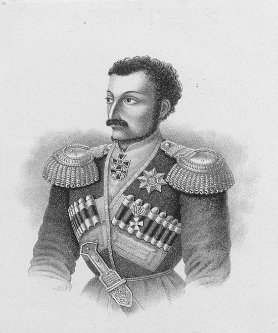 Portrait of of the major general Nikolay Sleptsov (1815–1851) od Unbekannter Künstler