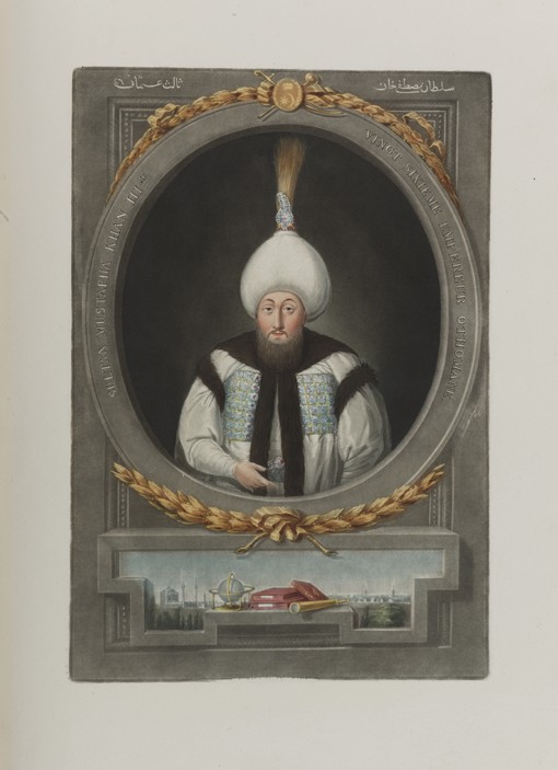 Portrait of Sultan Mustafa III (1717-1774) od Unbekannter Künstler