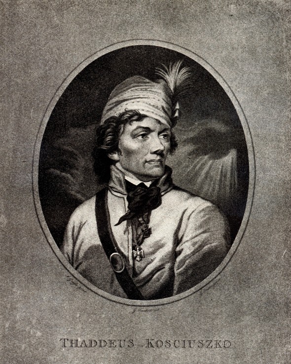 Portrait of Tadeusz Kosciuszko (1746-1817) od Unbekannter Künstler