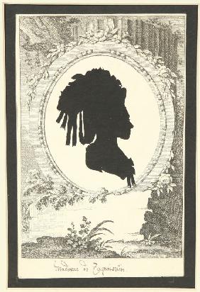 Silhouette portrait of Natalia Kirillovna Zagryazyskaya née Razumovskaya (1747-1837)