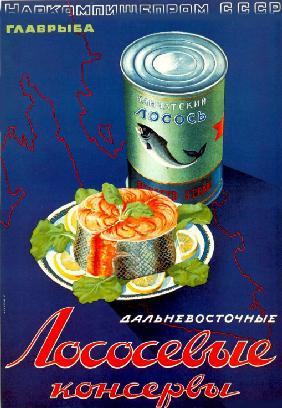 Advertising Poster for the Far Eastern tinned salmon