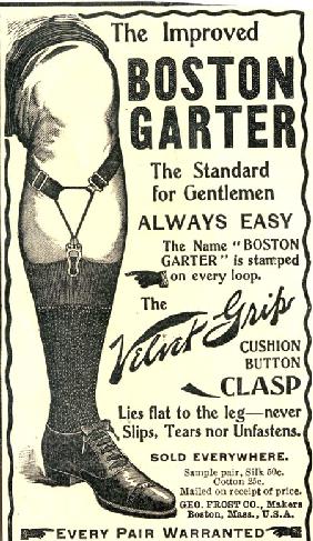 Advertisement for the Improved Boston Garter