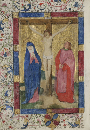 Kanonblatt mit Kreuzigung Christi, aus einer Missale od Unbekannter Meister