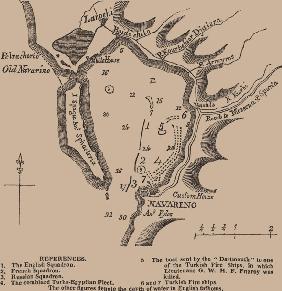 Map of Navarino bay