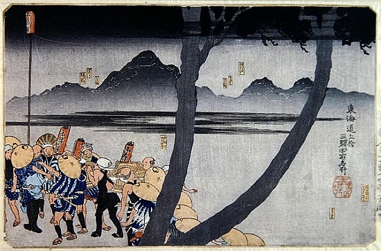 Number 2: Hodogaya, Totsuka, Fujisawa and Hiratsuka Stations, from ''Famous Views of the Fifty-three od Utagawa Kuniyoshi