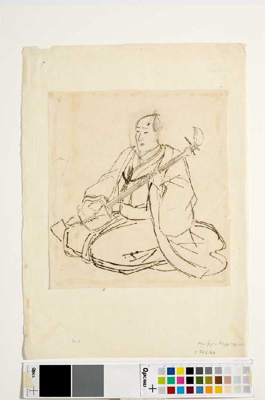 Shamisen-Spieler. od Utagawa Kuniyoshi