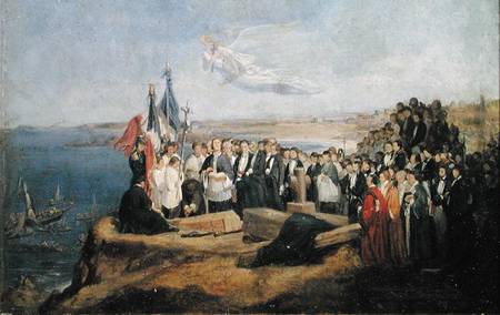 Burial of the Vicomte de Chateaubriand (1768-1848) at Grand-Be od Valentin Louis Doutreleau