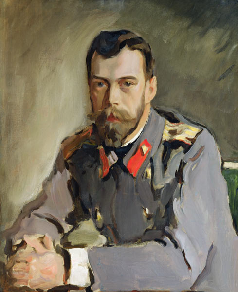 Portrait of Emperor Nicholas II (1868-1918) od Valentin Alexandrowitsch Serow