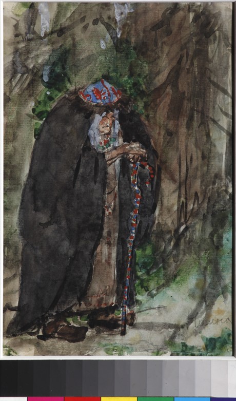 Naina.Costume design for the opera Ruslan and Lyudmila by M. Glinka od Valentin Alexandrowitsch Serow