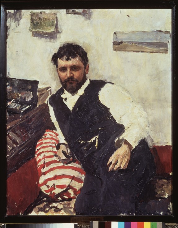 Portrait of the artist Konstantin Korovin (1861-1939) od Valentin Alexandrowitsch Serow