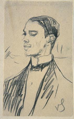 Portrait of the ballet dancer Vaslav Nijinsky