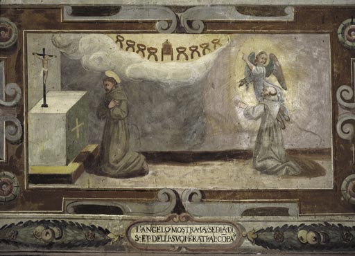 Die Vision des Heiligen Franziskus von den himmlischen Stuehlen fuer ihn und seine Mitbrueder od Vetralla Latium