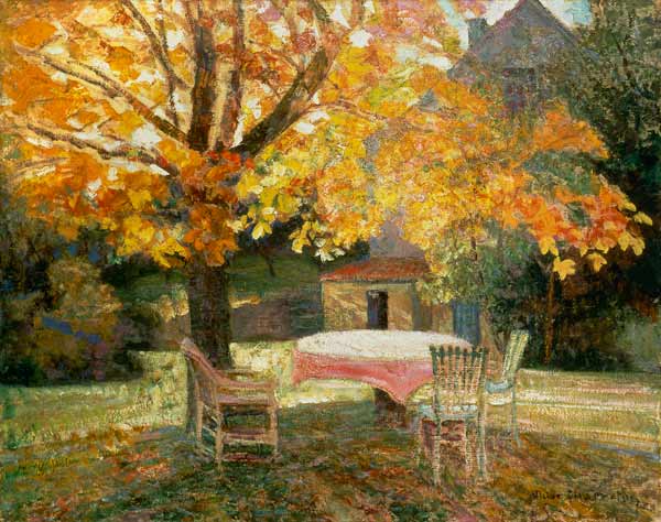 Podzim v zahradě od Victor Charreton