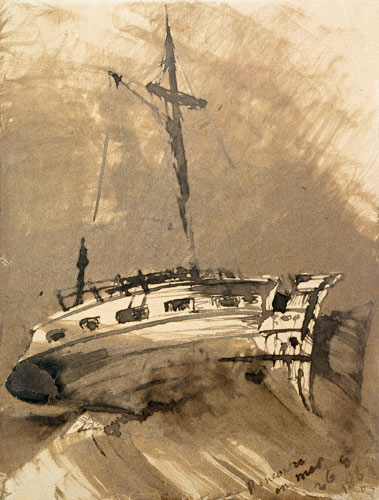A Ship in Choppy Seas od Victor Hugo