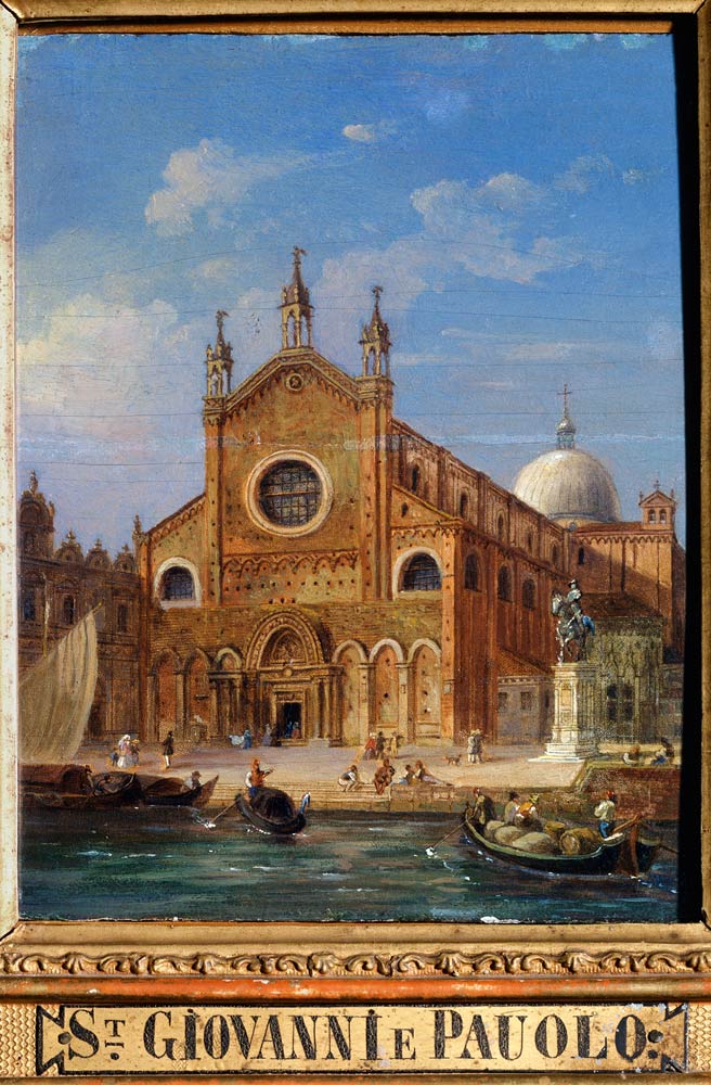 Views of Venice. The Santi Giovanni e Paolo (San Zanipolo) Church od Victor Vincent Adam