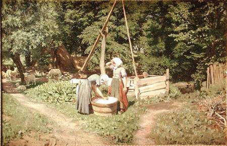 Young Girls at the Well od Viggo Pedersen