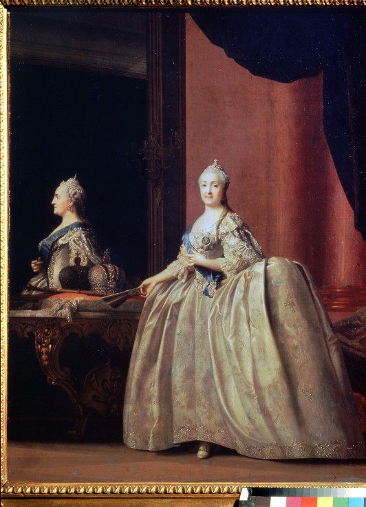 Empress Catherine II before the mirror od Vigilius Erichsen