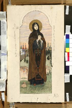 Saint Euphrosyne of Polatsk (Study for frescos in the St Vladimir's Cathedral of Kiev)