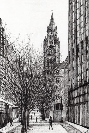 Manchester Town Hall from Deansgate