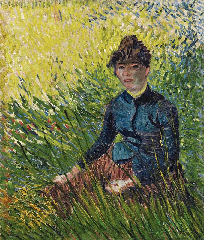 Woman in a wheat field (Femme dans un champ de blé) od Vincent van Gogh