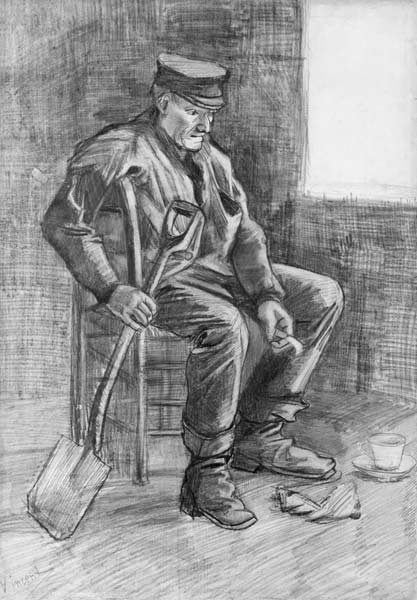 Man with a Spade Resting od Vincent van Gogh