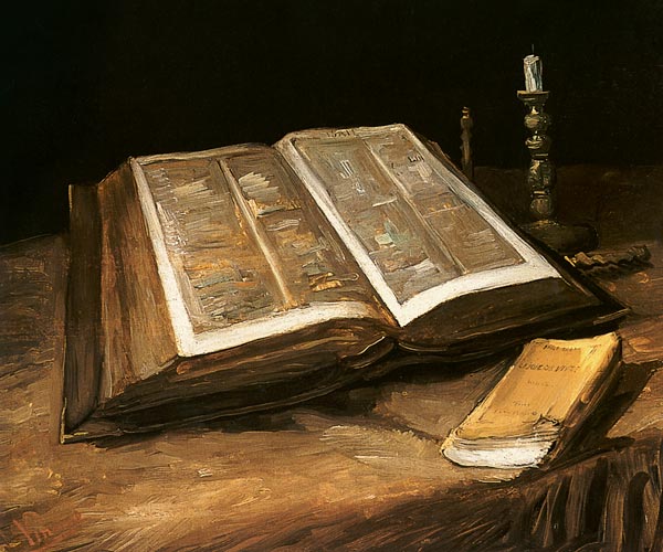 Still life with Bible od Vincent van Gogh