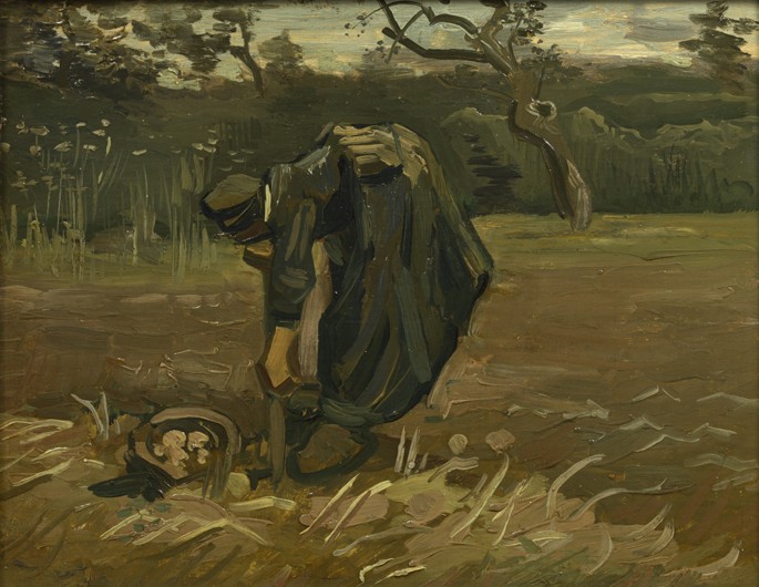 Peasant woman, harvesting potatoes od Vincent van Gogh