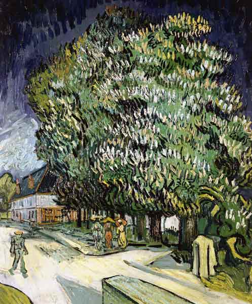 Blossoming chestnut trees od Vincent van Gogh