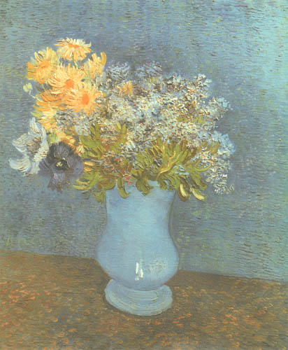 Lilac, daisies and anemones od Vincent van Gogh