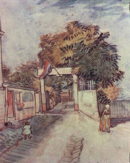 French street scene with access to a vantage point od Vincent van Gogh