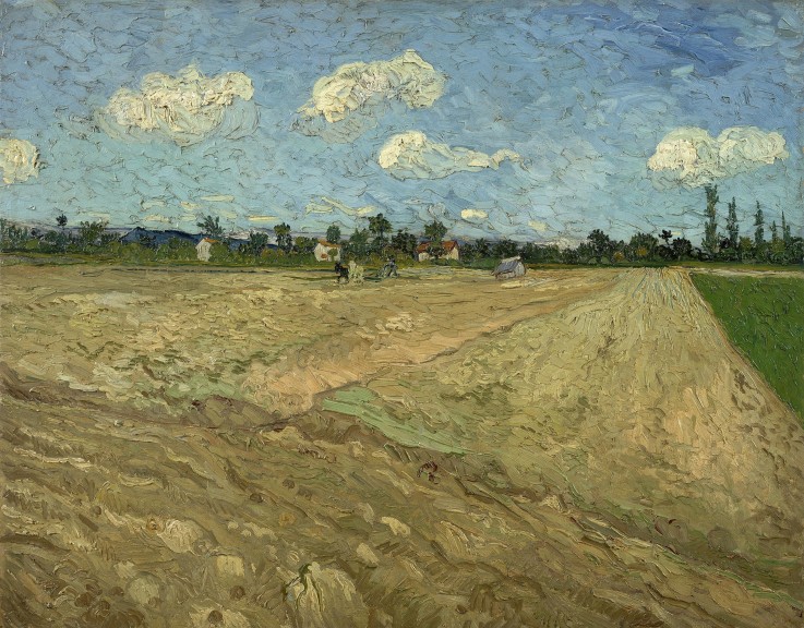 Ploughed fields (The furrows) od Vincent van Gogh