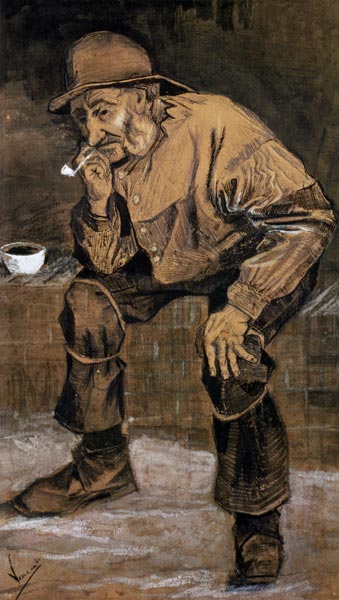 Old man with a pipe od Vincent van Gogh