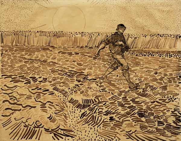 van Gogh, Sower / Drawing / 1888 od Vincent van Gogh