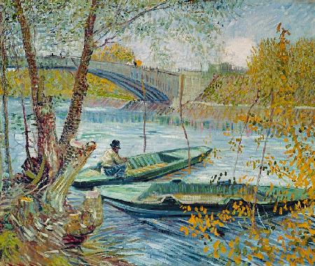Fishing in the Spring. Pont de Clichy