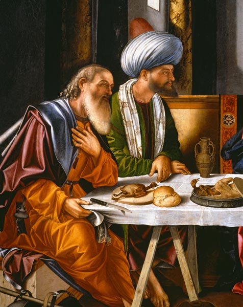 V.Carpaccio / Christ in Emmaus / Paint. od Vittore Carpaccio