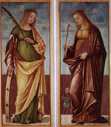 St. Catherine of Alexandria and St. Paraceve or Veneranda od Vittore Carpaccio